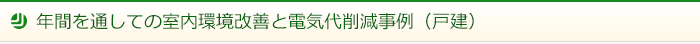 年間を通しての室内環境改善と電気代削減事例（戸建）